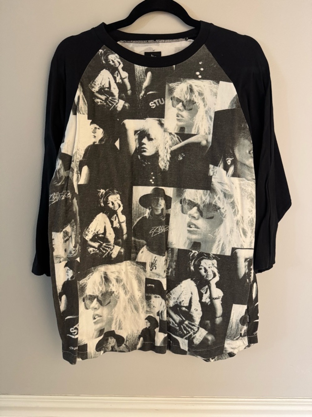 Stussy Black and White Logo Tee